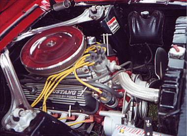 Moteur d'une Mustang